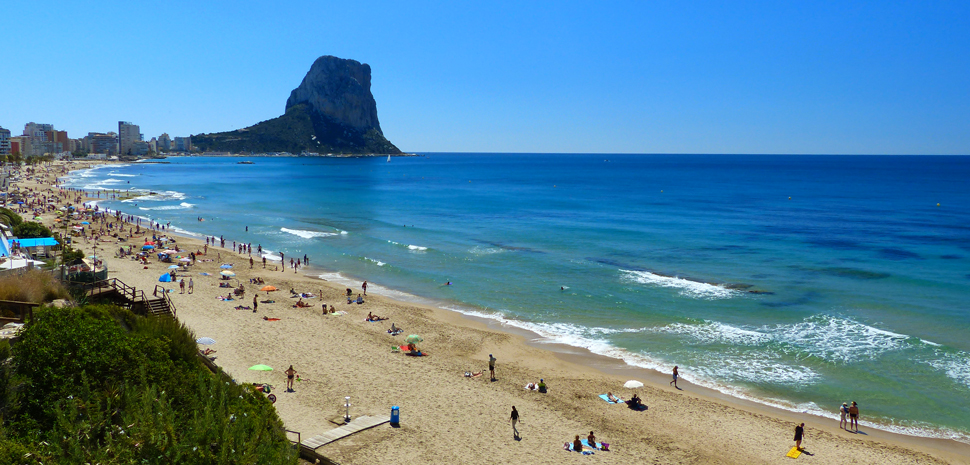 Abahana Villas - Vista del Peñón de Ifach desde la Playa del Arenal-Bol en Calpe.