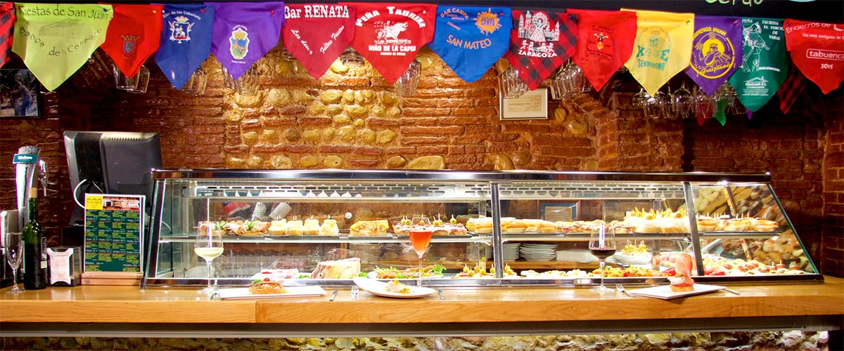 Cava Aragonesa - Barra con pintxos de La Cava Aragonesa en Benidorm.